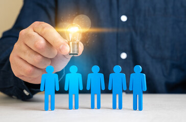Find a talented employee. Listen to the idea. Team potential through skill recognition. Promotes...