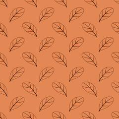seamless leaves pattern