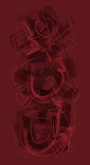 Abstract image for printing. Picture for modern interiors. The picture is painted by hand on a tablet.