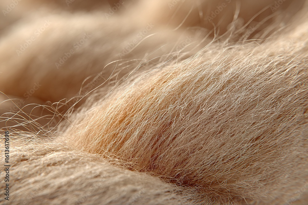 Poster close-up view of soft textured fibers showcasing natural light and shadows in a serene indoor settin