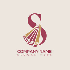 Logo featuring initial s and saree draping