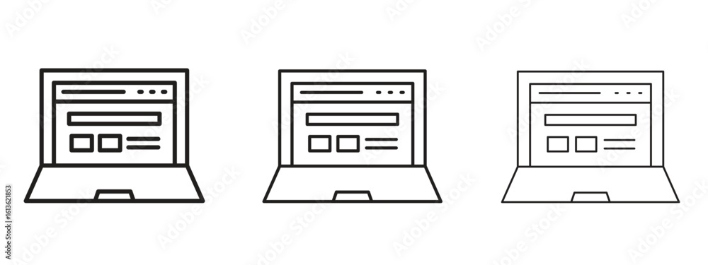 Poster web portal icon symbol line. editable stroke width
