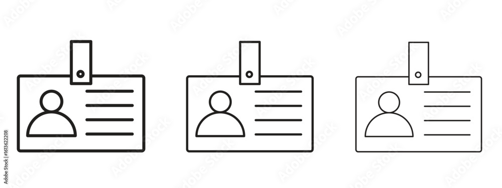 Poster visitor icon symbol line. editable stroke width