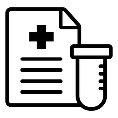Obraz premium Medical Report and Test Tube Icon