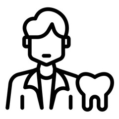 Dentist with Tooth Icon