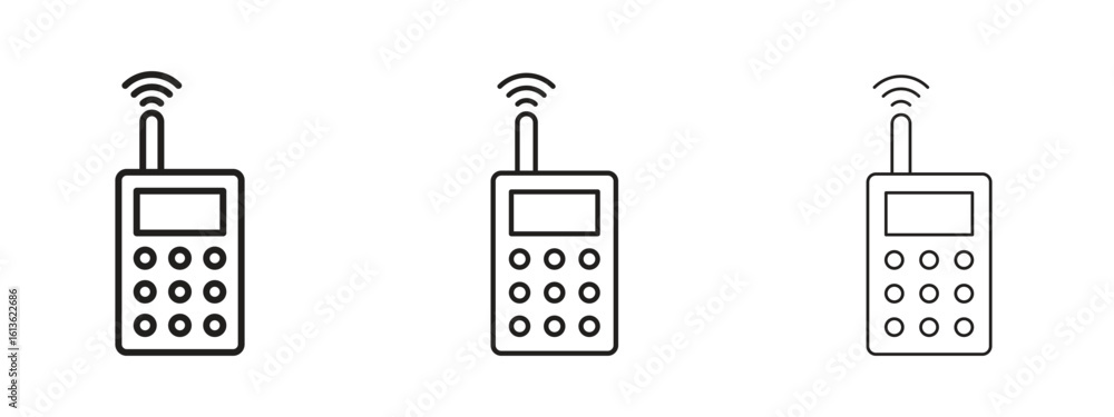 Poster transmitter icon symbol line. editable stroke width