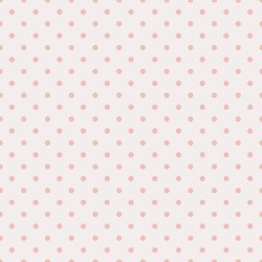 Background with monochrome dotted texture. Polka dot seamless pattern pink color.