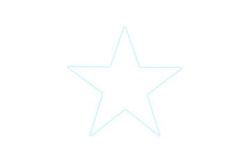 Obraz premium Vibrant neon blue star glowing intensely on transparent backdrop, adding contemporary visual energy to design compositions