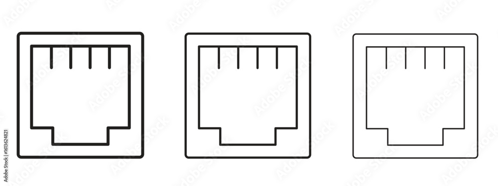 Poster tcp icon symbol line. editable stroke width