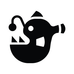 anglerfish glyph icon illustration vector graphic.eps
