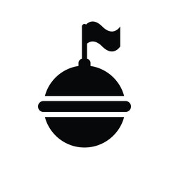 buoy glyph icon illustration vector graphic.eps