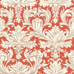 Opulent Vintage Baroque Ornamental Seamless Pattern with Intricate Details