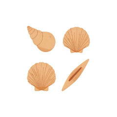 Seashell Crafts: Wooden Shell Buttons for DIY Projects & Coastal Decor