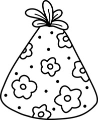 Party Birthday Hat Outline