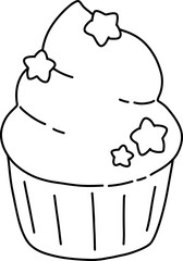 Birthday Cupcake Outline