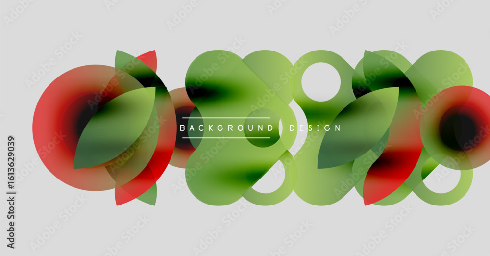 Poster abstract colorful shapes overlap. gradient hues create dynamic visual texture. modern design element
