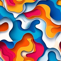 Intricate Paper Cut Effect Seamless Abstract Pattern for Design Projects