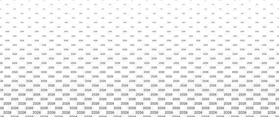 Blended  black 2026 on white, Happy new year.