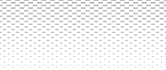 Blended  black 2026 on white, Happy new year.