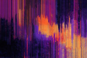 Abstract digital glitch art with vibrant vertical streaks