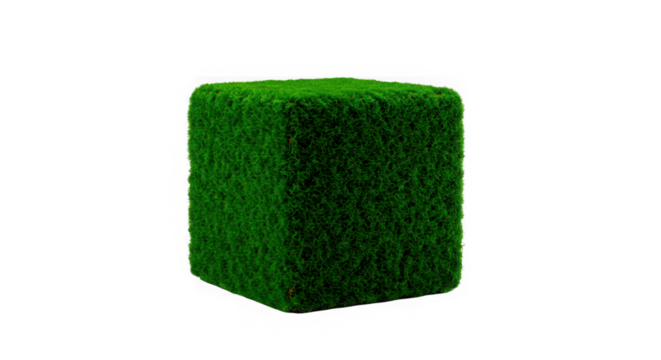 Modern Abstract Cube with Fuzzy Surface

