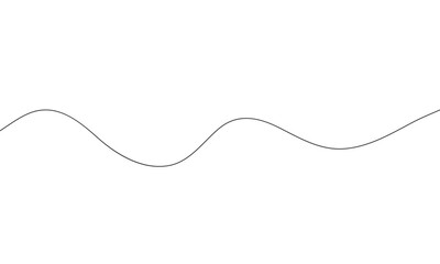 abstract simple black colour carve wave single line pattern.