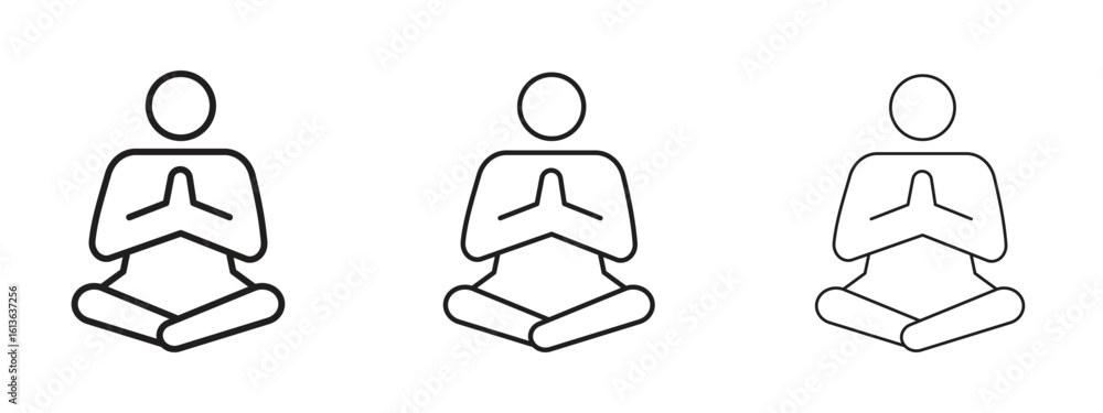 Poster guru icon symbol line. editable stroke width