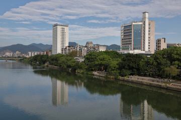 Cityscape of shaxian district Sanming China