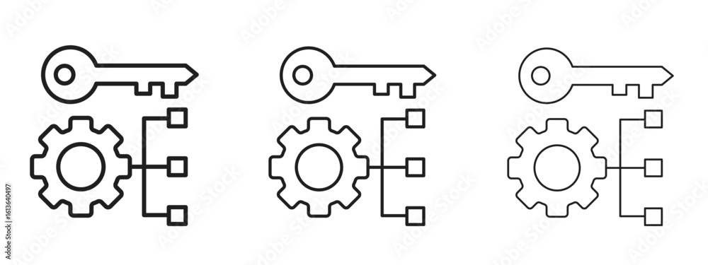 Poster factor icon symbol line. editable stroke width