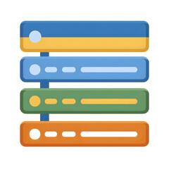 Obraz premium Data Stacks, isolated on transparent background