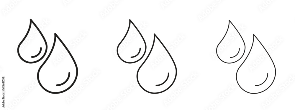 Poster drop icon symbol line. editable stroke width