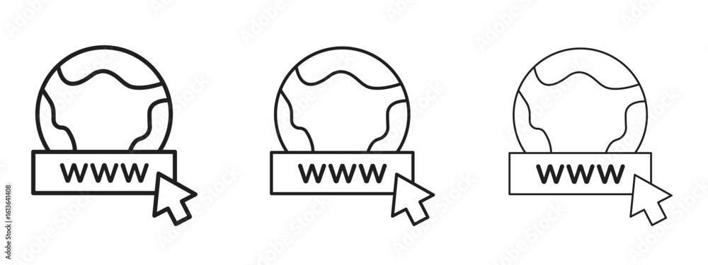 Poster domain icon symbol line. editable stroke width