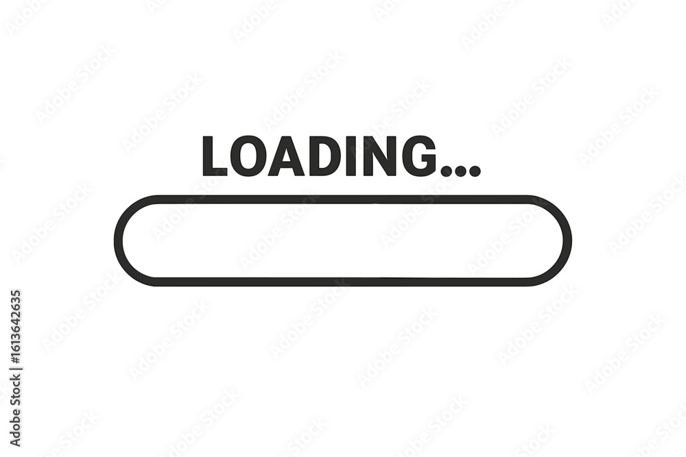Fototapete loading bar vector icon. system software update or data download indicator. website interface elemen