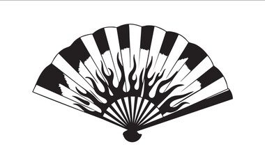 black fan isolated on white