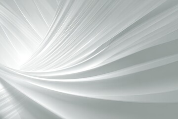 Fototapeta premium Abstract flowing white fabric
