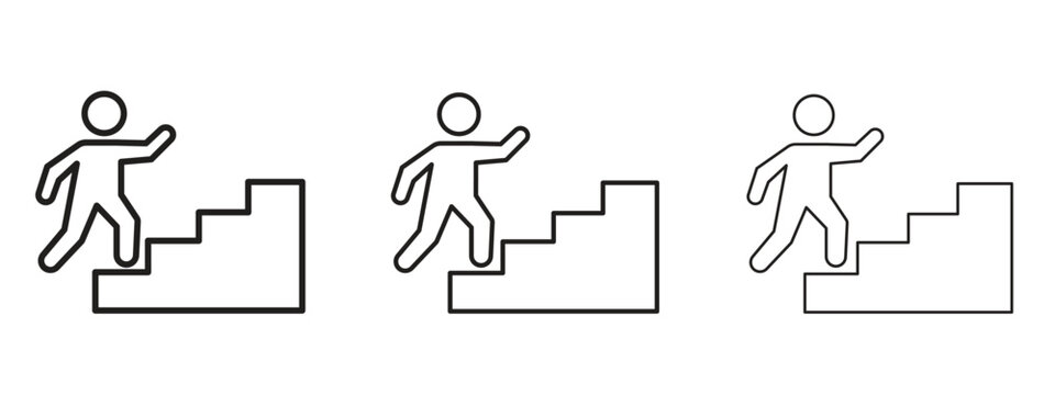 Beginner icon symbol line. Editable stroke width