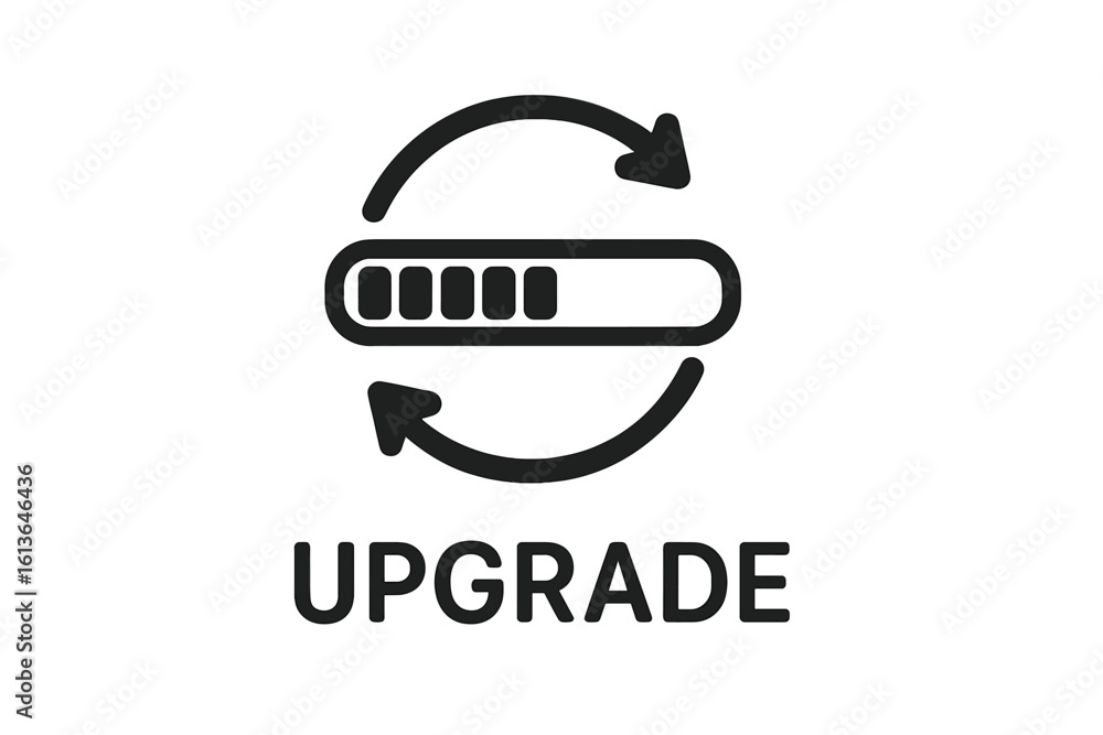 Fototapete loading process and system update vector icon. concept of upgrading application software. progress b