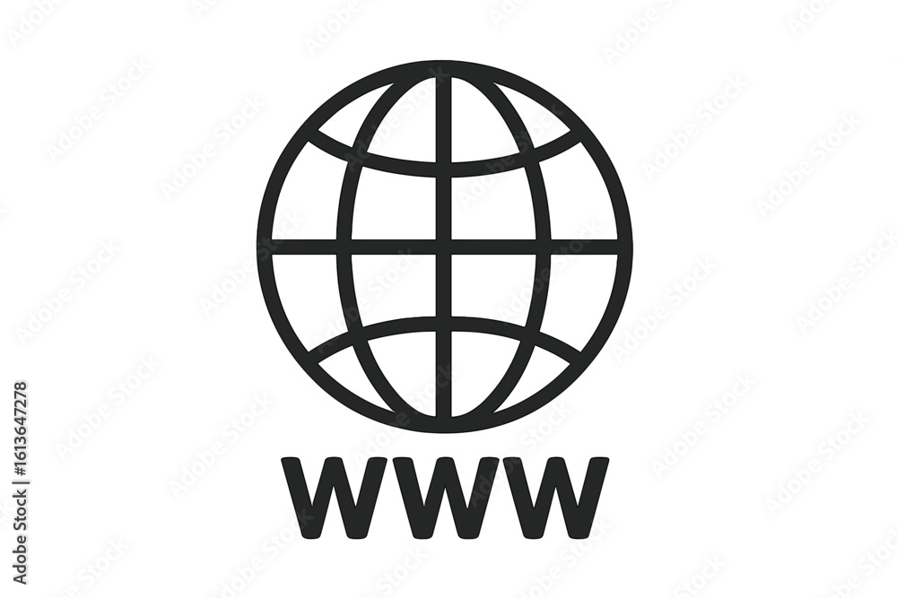 Poster website icon for web design and mobile apps. go to website symbol, internet glyph, www address link.
