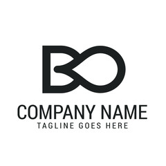 Creative Letter BO or OB Modern Minimalist Vector Logo Design Templates for Brand