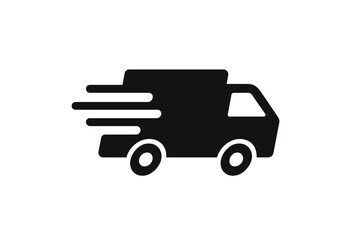 Shipping fast icon for apps and website. Fast delivery, express and urgent shipping, and urgent shipping services. Logistics and distribution symbol. Vector illustration.