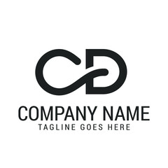 Creative Letter CD or DC Modern Minimalist Vector Logo Design Templates for Brand