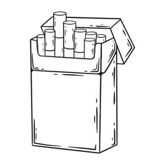 Cigarette pack. Vector illustration of a pack of cigarettes.