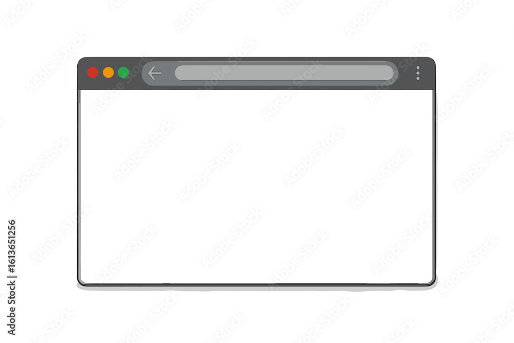 Poster browser window mockup on a white background. simple internet page screen template for website presen