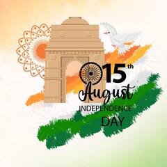 vector illustration of an abstract background of 15 august independence day