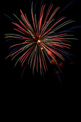 multicolored fireworks in the night