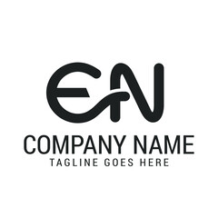 Creative Letter EN or NE Modern Minimalist Vector Logo Design Templates for Brand