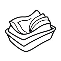 Cleanly folded rectangular dish towel design in multiple colors
