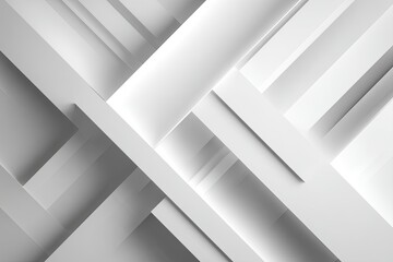 Fototapeta premium Abstract 3D geometric shapes in light gray