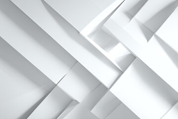 Naklejka premium Abstract geometric shapes in white
