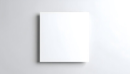 Fototapeta premium White Blank Vertical Poster on Light Grey Wall with Shadow